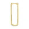 Rectangular Diamond Hoop Earrings