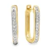 Diamond Oval Hoop Earrings