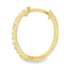 Diamond Huggie Hoop Earrings