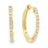 Diamond Huggie Hoop Earrings