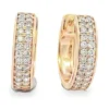 Double Row Diamond Huggies