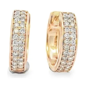 Double Row Diamond Huggies