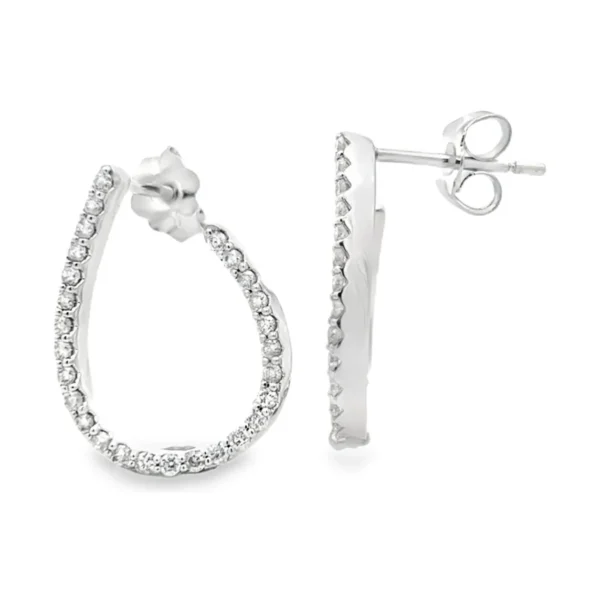 Teardrop Diamond Stud Earrings