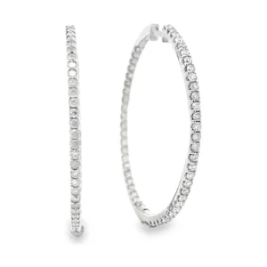 Diamond Hoop Earrings