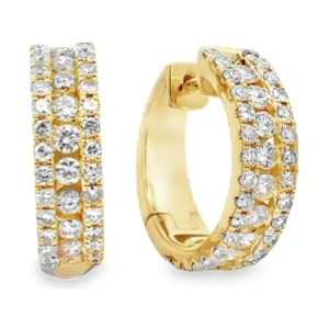 Diamond Huggie Hoop Earrings