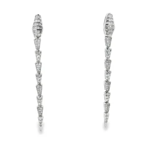 Diamond Serpent Dangle Earrings