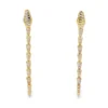 Diamond Snake Dangle Earrings