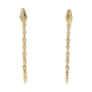 Diamond Snake Dangle Earrings