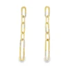 Diamond Paperclip Dangle Earrings