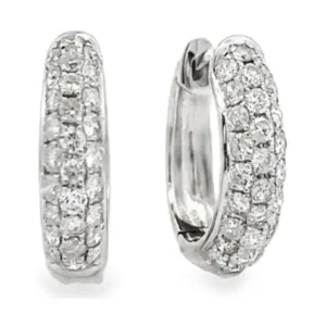 Pave Diamond Huggie Earrings