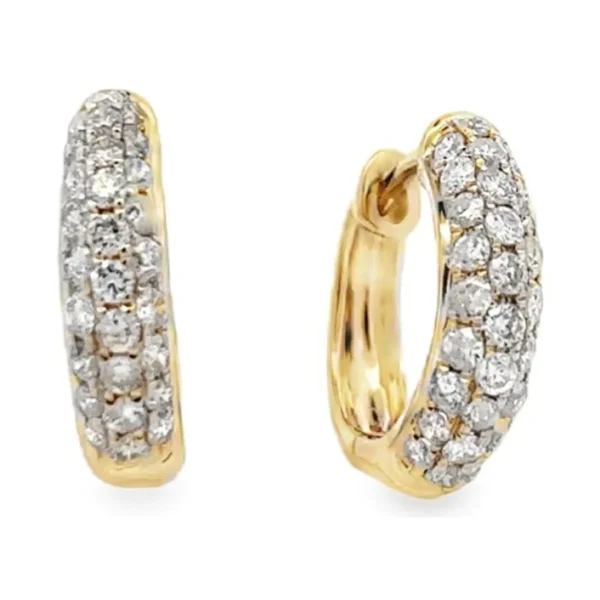 Pave Diamond Huggie Earrings