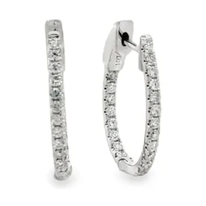 Diamond Huggie Hoop Earrings