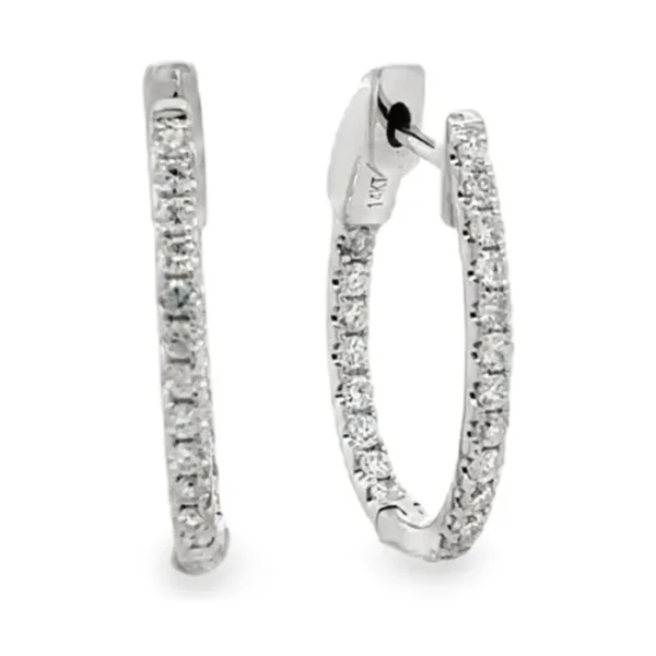 Diamond Huggie Hoop Earrings