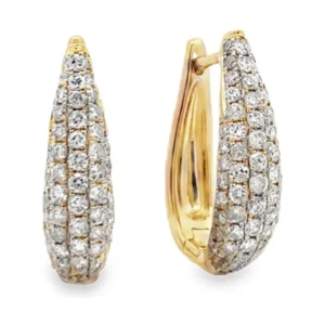 Pavé Diamond Hoop Earrings