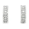 Diamond Huggie Hoop Earrings