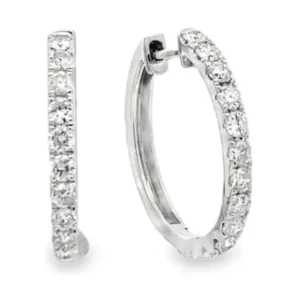 Diamond Hoop Earrings