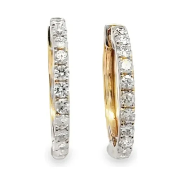 Diamond Huggie Hoop Earrings