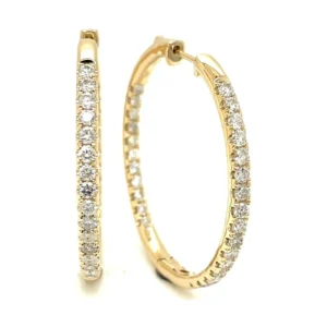 Diamond Hoop Earrings