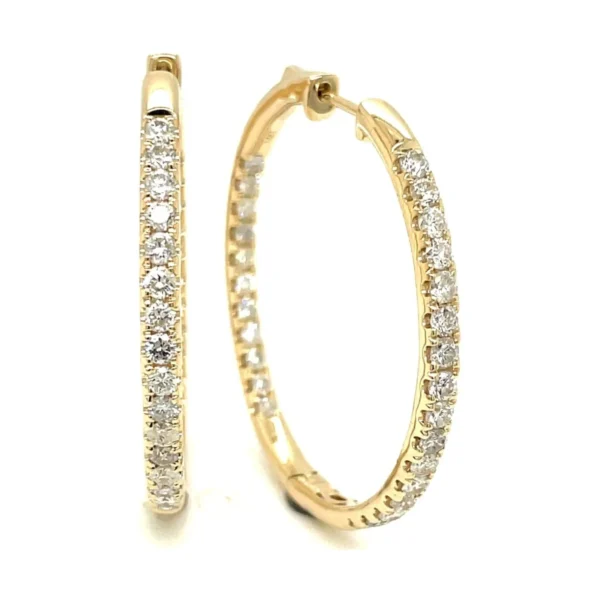 Diamond Hoop Earrings