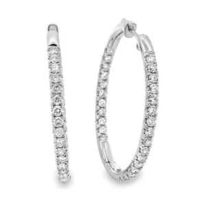 Diamond Inside Out Hoop Earrings