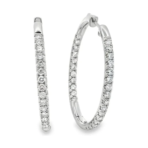 Diamond Inside Out Hoop Earrings