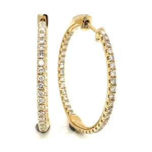 Diamond Hoop Earrings