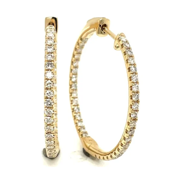 Diamond Hoop Earrings