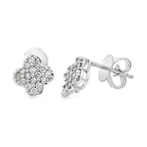 Clover Diamond Stud Earrings