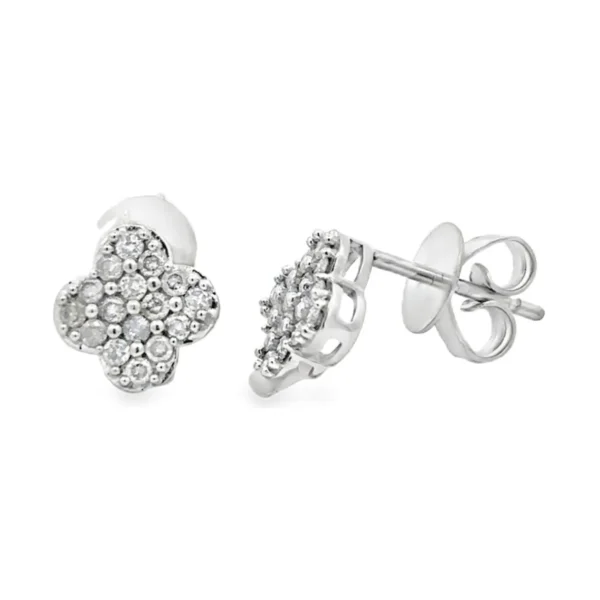 Clover Diamond Stud Earrings