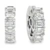 Emerald Cut Huggie Earrings