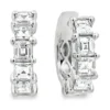 Emerald Cut Huggie Earrings
