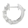 Emerald Cut Huggie Earrings