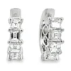 Emerald Cut Diamond Huggies