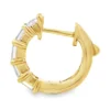 Emerald Cut Huggie Earrings