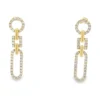 Diamond Link Dangle Earrings