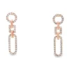 Diamond Link Dangle Earrings