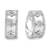 Clover Diamond Huggie Earrings