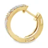 Diamond Floral Huggie Earrings