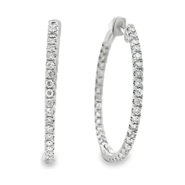 Diamond Hoop Earrings