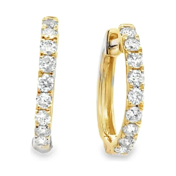Diamond Huggie Hoop Earrings
