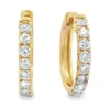 Diamond Huggie Hoop Earrings