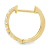 Diamond Huggie Hoop Earrings