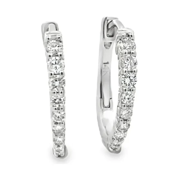 Diamond Huggie Hoop Earrings