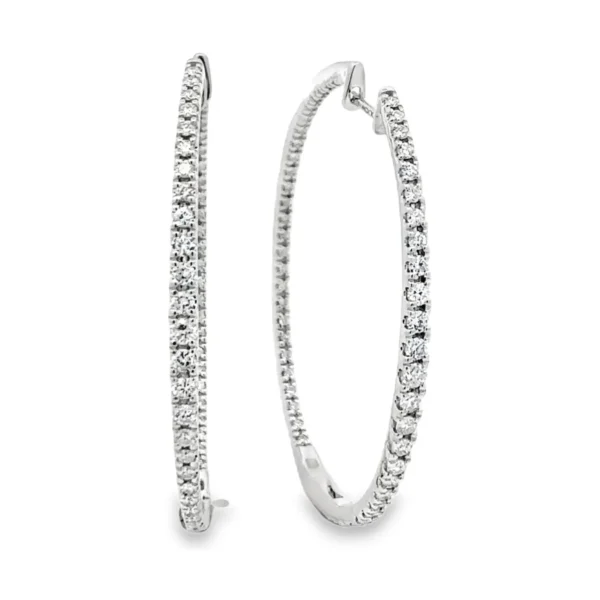 Diamond Inside Out Hoop Earrings