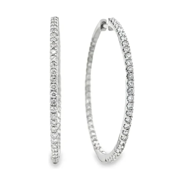 Diamond Hoop Earrings