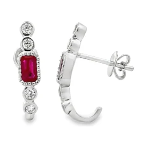 Ruby Diamond Drop Earrings