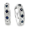 Sapphire Diamond Huggie Earrings
