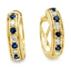 Sapphire Diamond Huggie Earrings