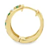 Emerald Diamond Huggie Earrings