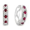 Ruby Diamond Hoop Earrings